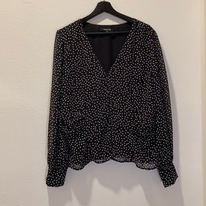 Sugarlips Polka Dot Button Up Blouse SZ XL